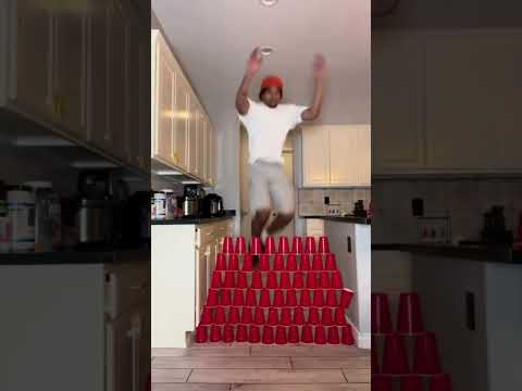 JUMP OVER THE CUPS CHALLENGE #shorts