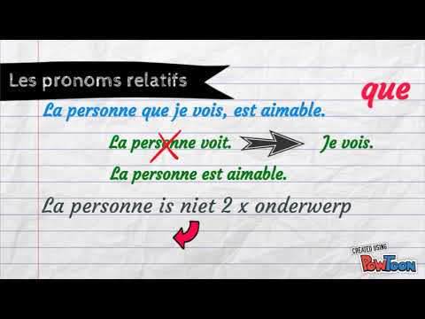 Les pronoms relatifs - Nederlandstalige uitleg