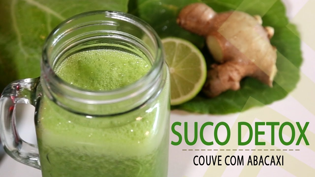 SUCO DETOX DE COUVE COM ABACAXI { Pós Festas}  # 25