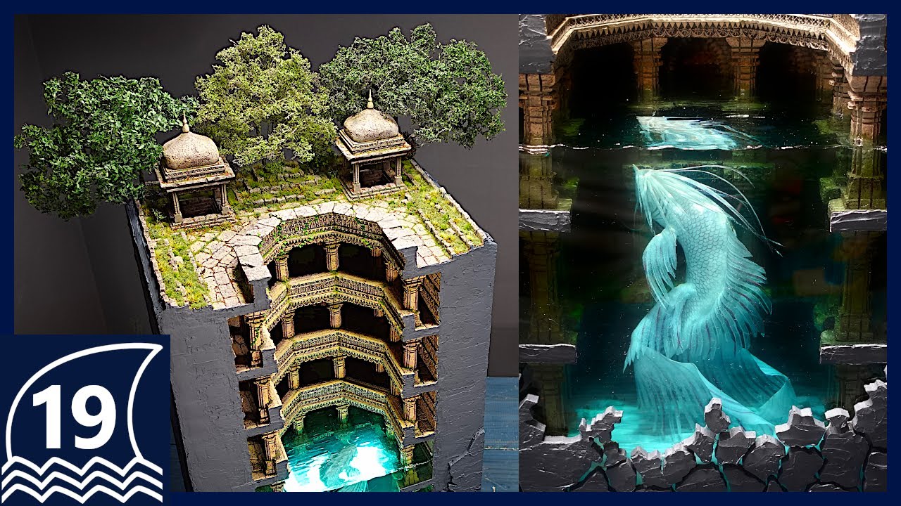 Diorama of "The Well that Never Runs Dry and the Guardian"