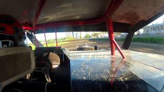 preview picture of video 'Geographical Center Speedway Midwest Mod Heat Jarett Lovcik on board 6-7-13'