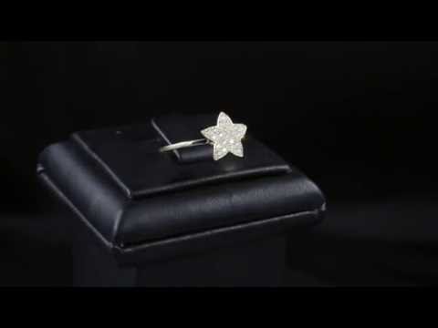 TELEIOS LUXE 18K GOLD MICRO CRYSTAL STAR RING - 6.5 US - TL0000009