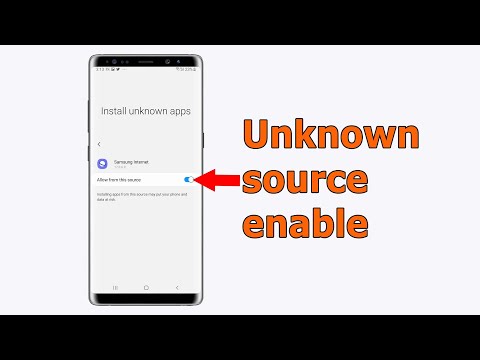 Allow app installation from unknown sources | Enable unknown sources in Samsung