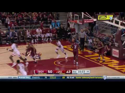 Men's Basketball: USC 82, Troy 77 - Highlights 12/17/16
