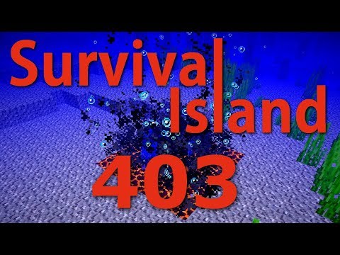 Minecraft- Survival Island [403] Bubble Column Elevator!