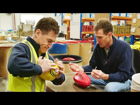 Inside Sherrin Footy Factory