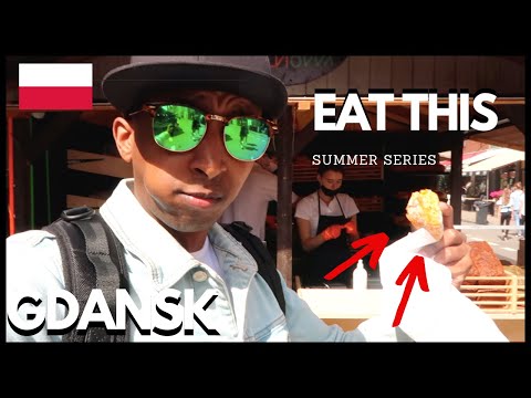 COMENDO COMIDA DE RUA DE GDANSK pela primeira vez! Vídeo de viagem para a Polônia 🇵🇱
