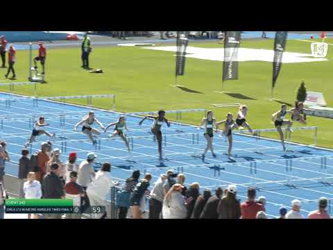 Girls U13 80m Hurdles TF 3: 2021 Commonwealth Bank State Track and Field Championships // LAVicTV