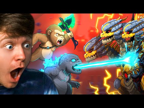 BABY GODZILLA x BABY KONG vs BABY MECHA KING GHIDORAH! (Reaction)