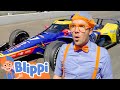 Blippi Visits The Motorway Speedway Race Car Track Fun And Educational Videos For KIds
