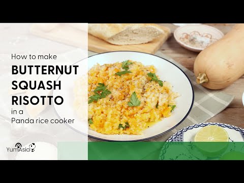 Butternut Squash Risotto Made In A Panda Rice Cooker