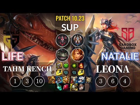 GEN Life Tahm Kench vs SB Natalie Leona Sup - KR Patch 10.23