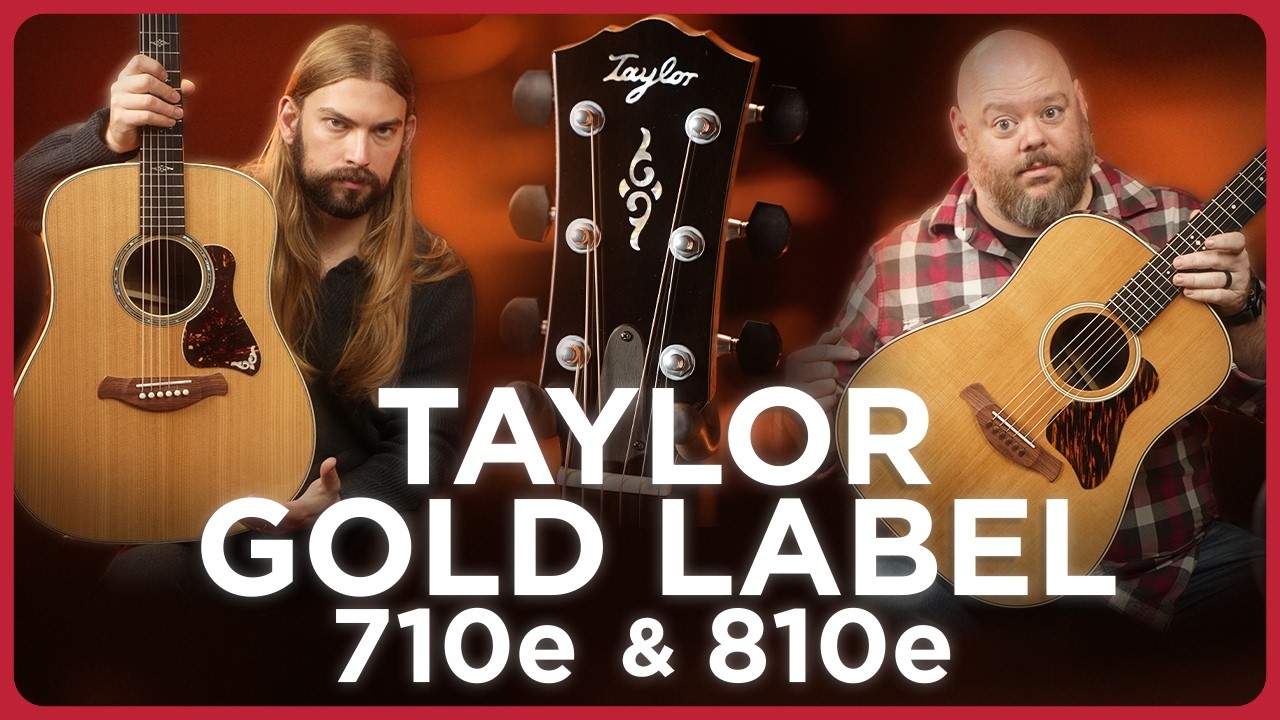 Taylor's Gold Label Dreadnoughts, Compared | 710e vs. 810e Acoustic Comparison - YouTube