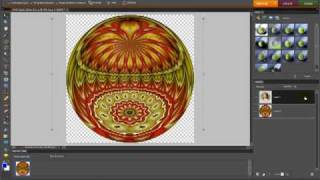 How to superimpose and image onto a KaleidoGlobes using Adobe PhotoShop Element 8