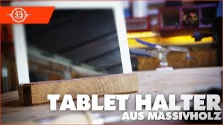 Tablet Halter aus Massivholz - schlichtes funktionales Design