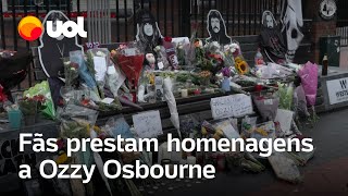 Fãs de Ozzy Osbourne prestam homenagem em Birmingham, cidade natal do cantor