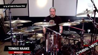 Video thumbnail for CYMBAL VOTE - Tomas Haake Reviews the 14" & 16" AAX X-Posion Hats by SABIAN Cymbals