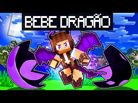 NASCI COMO UM BEBÊ DRAGÃO no Minecraft ◂Miika▸