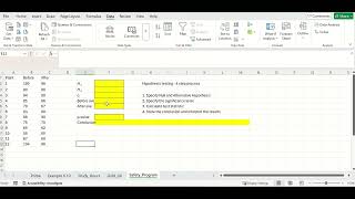 Download the video "Paired Sample Hypothesis Test using Excel"