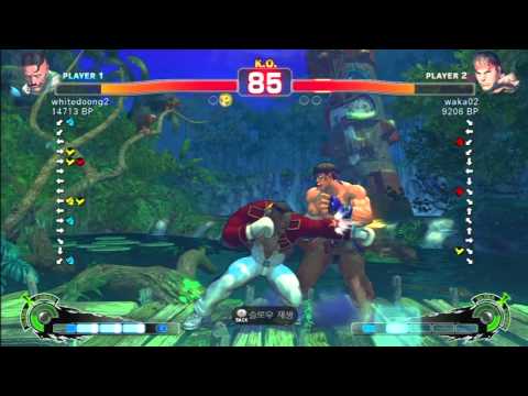 SSF4 Rank Match  whitedoong2 (DU)  vs  waka02 (RY)