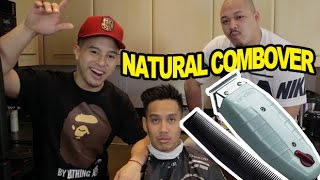 ASIAN BARBERSHOP: NATURAL COMBOVER HAIRSTYLE
