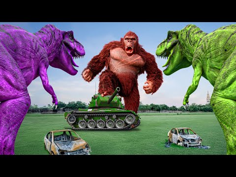 The Lost World: T-Rex VS Kong | T-rex Best attack | Jurassic Park |Jurassic World Dinosaur Fan Movie
