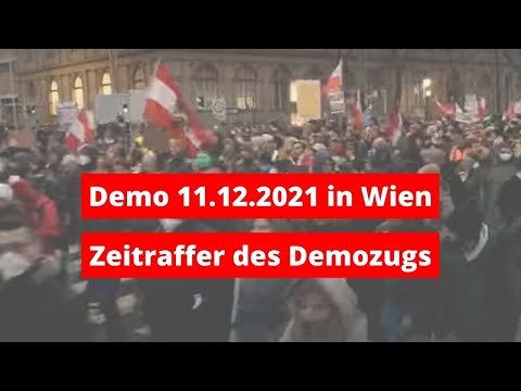 Der ganze Demonstrationszug im Zeitraffer | Wien, 11.12.2021