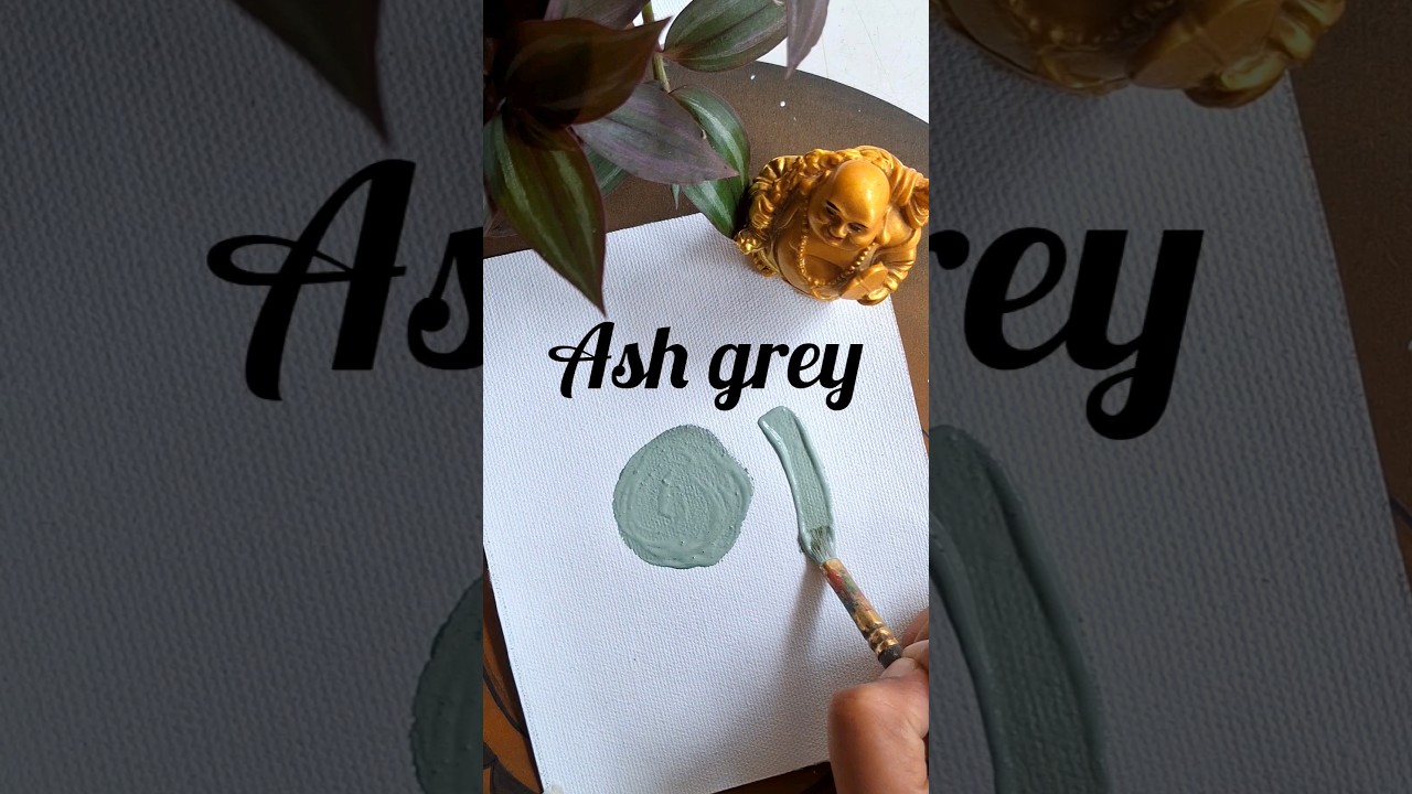 Grey shades 5 : How to get Ash colour by acrylics | acrylic colour mixing for ash grey #howto #ash