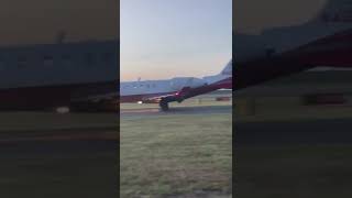 Reverse thrust sounds! Learjet 45 taxiing on runway Alpha after arrival at Cape May Airport