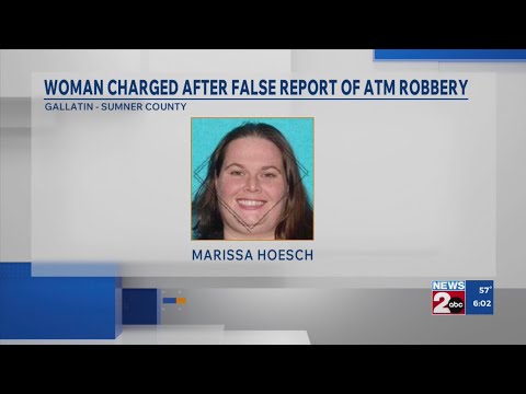 Woman charged after false report of ATM robbery