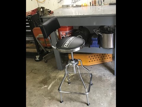 Craftsman  adjustable hydraulic  stool, assembly and review