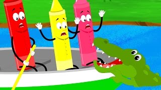 Row Row Row Your Boat | Nursery rhymes | Crayons Song | Learn Colors