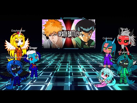 Mlp villains react to Ichigo vs Yusuke (Death Battle).