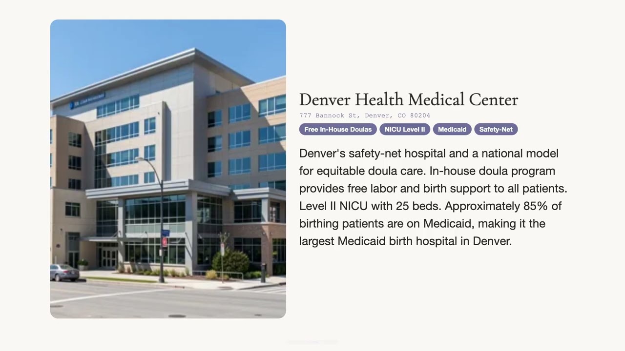 Denver Doula & Birth Plan Guide: Costs, Hospitals & Medicaid (First-Time Mom) — press play to watch