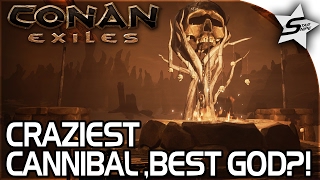 CRAZIEST CANNIBAL EVER, YOG TEACHER, SANDSTORM! - Is Yog the BEST God?!? - Conan Exiles Gameplay #13