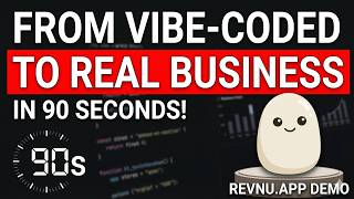 Turning a Vibe-Coded App into a Real Business in 90 Seconds - Revnu.App Demo