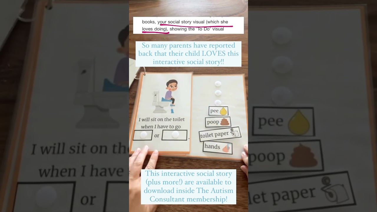 Help potty train your child with autism with an interactive social story!