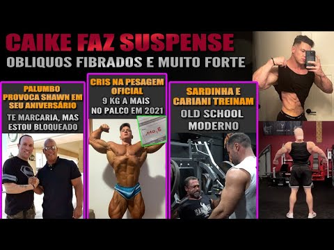 Caike fibrado com shape em V pronunciado + Cariani e Sardinha treinam + Cris Figueiredo + Shawn Ray