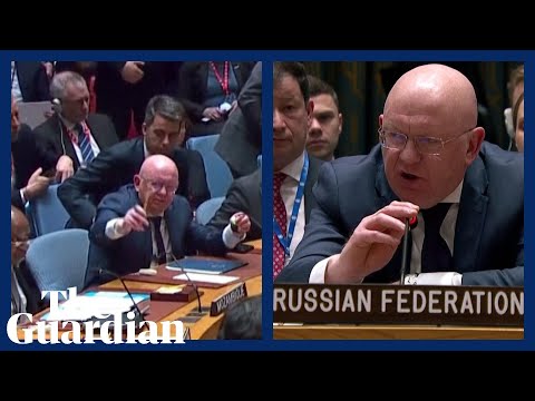 Russia interrupts minute's silence for victims of Ukraine war at UN security council meeting