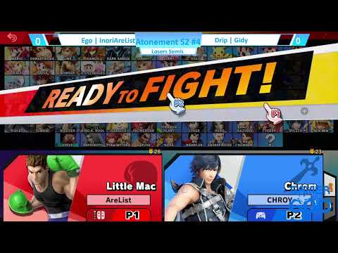 Atonement S2 - Week 4 - Arelist (Little Mac!) vs  Gidy (Chrom)