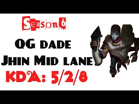 Korea Ranked - QG dade - Jhin vs Gangplank Mid lane (Feb 5, 2016)