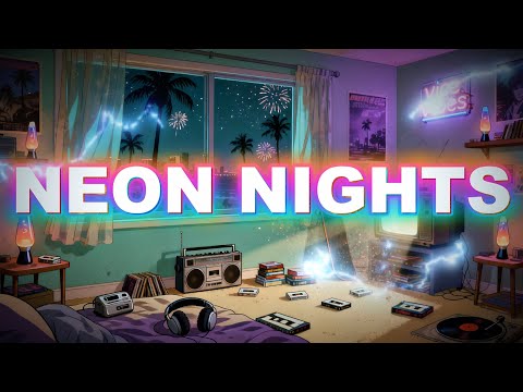 Cozy 1980s Room at Night — Retro Synthwave & Dreamwave Escape