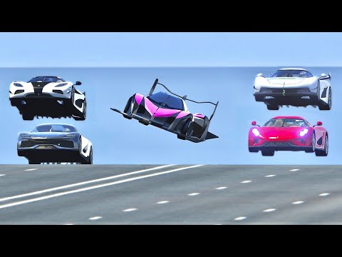 Devel Sixteen 2014 GTR vs Koenigsegg Hypercars - Drag Race 20 KM