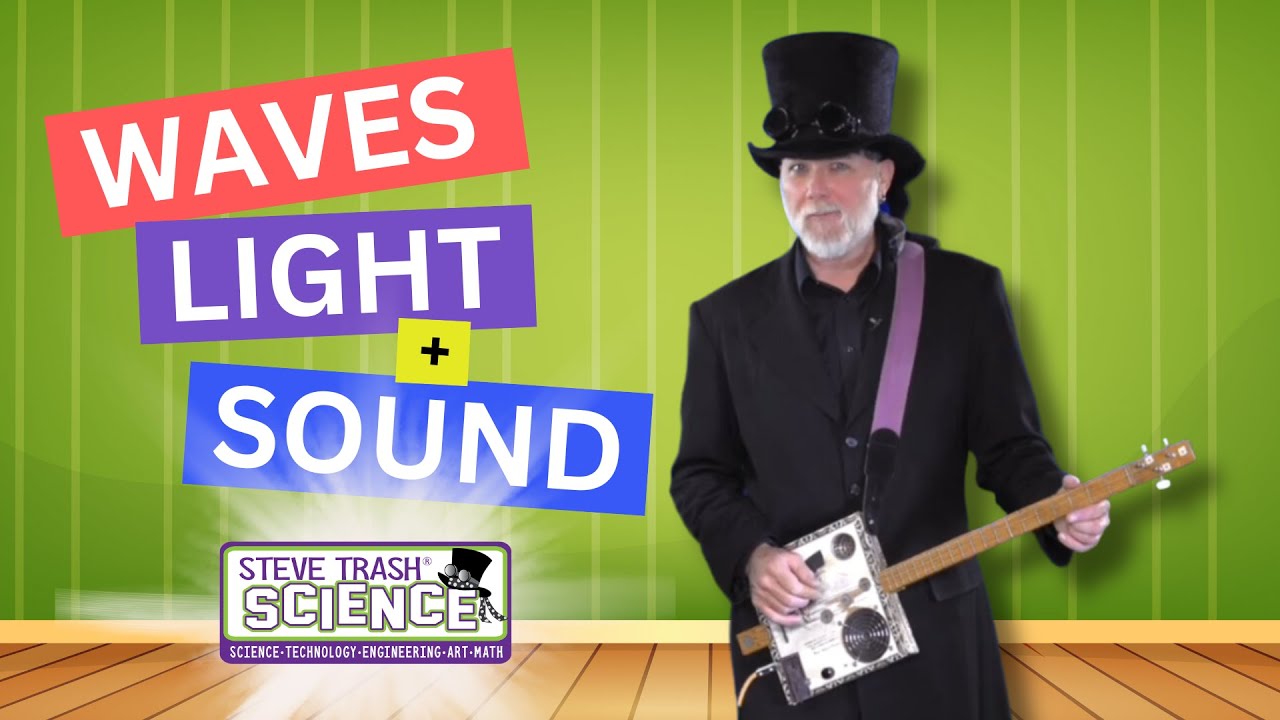 Waves - Light Waves and Sound Waves - Amplitude Frequency - Educational Video for Kids