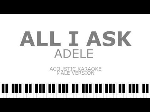 All I Ask - Adele (Male Version) Acoustic Karaoke | Instrumental