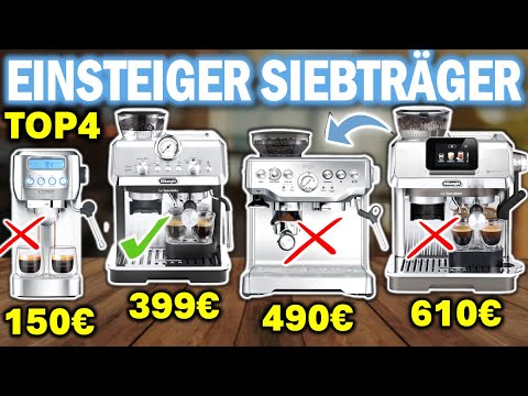 Die besten EINSTEIGER SIEBTRÄGERMASCHINEN 2026 | Top 4 Espressomaschinen für Anfänger