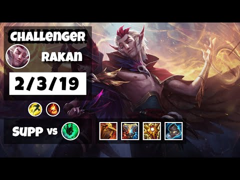 Rakan Challenger Gameplay S11 Replay 11.8 Support (2/3/19) - TURKISH