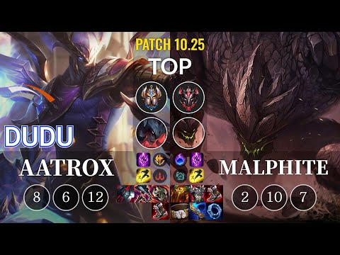 HLE DuDu Aatrox vs Malphite Top - KR Patch 10.25