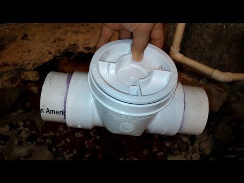 Install a PVC 3" BACKWATER VALVE  in a floor drain 🌧🏡