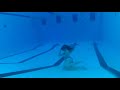 Underwater Bikini Girl Swimming In A Deep Pool